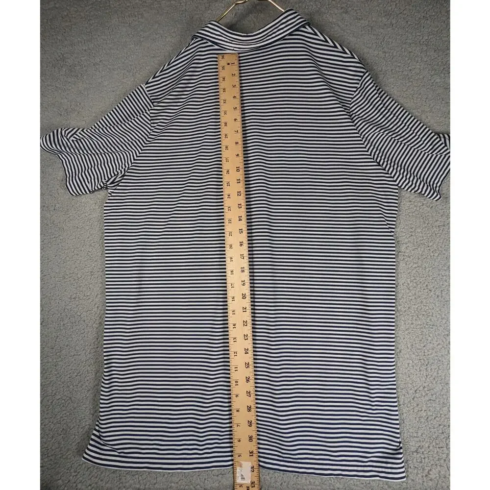 RLX Ralph Lauren Polo Mens Size XL Black White Stripe Golf Shirt